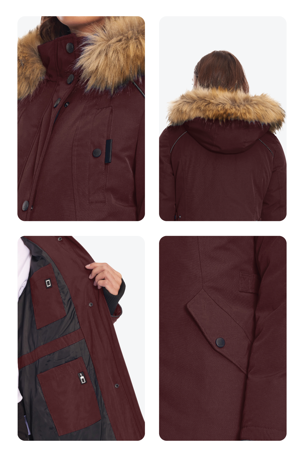 GLACIER | WOMEN'S VEGAN DOWN (RECYCLED) PARKA, GRAPE