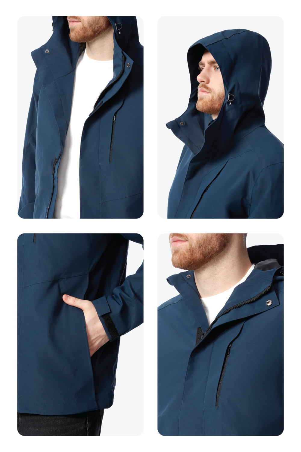 HUDSON | MEN'S RAIN JACKET, NAVY