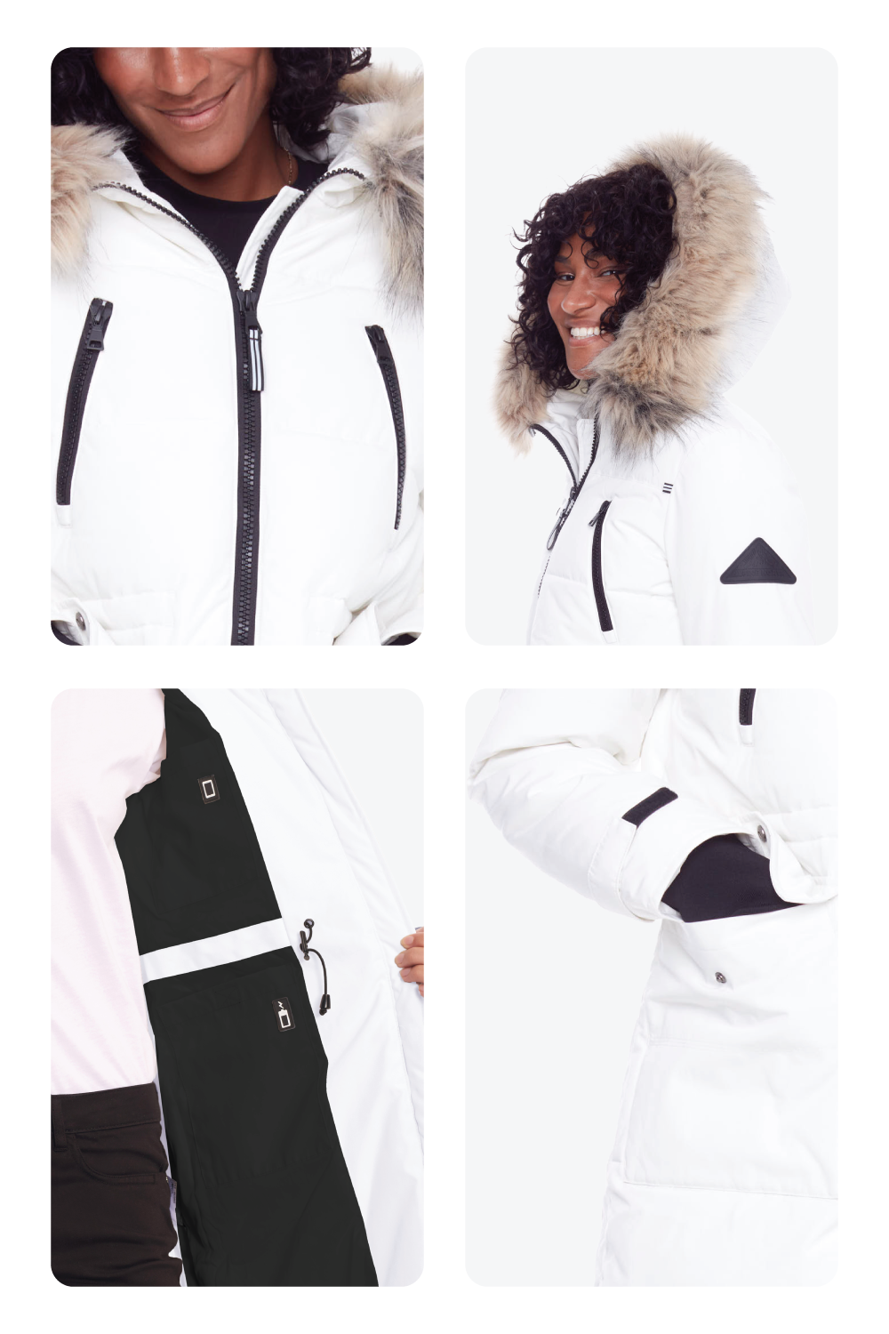 UKON | WOMEN'S VEGAN DOWN (RECYCLED) DRAWSTRING PARKA, CREAM