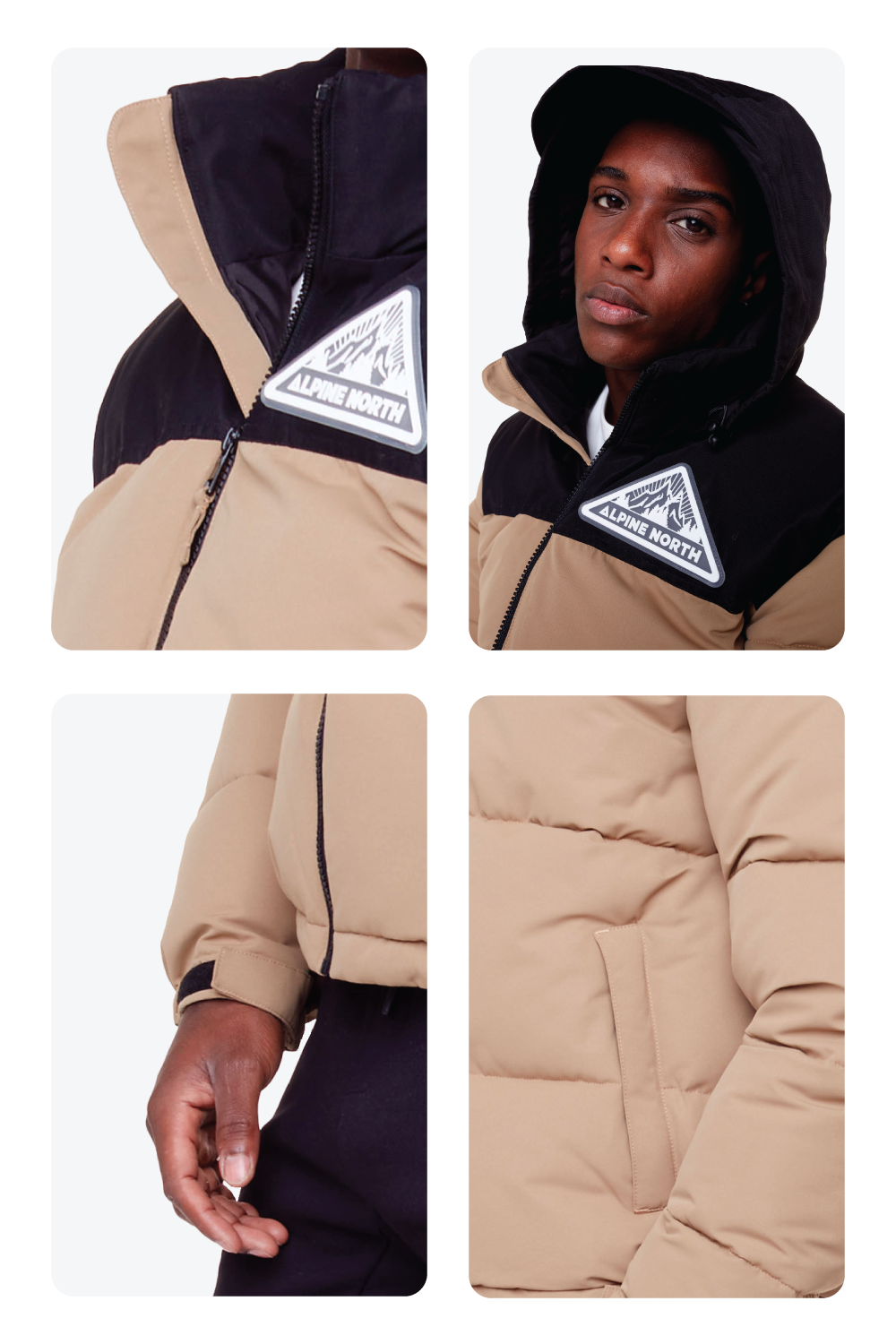 TUKTUT | MEN'S VEGAN DOWN (RECYCLED) PUFFER JACKET, CAMEL
