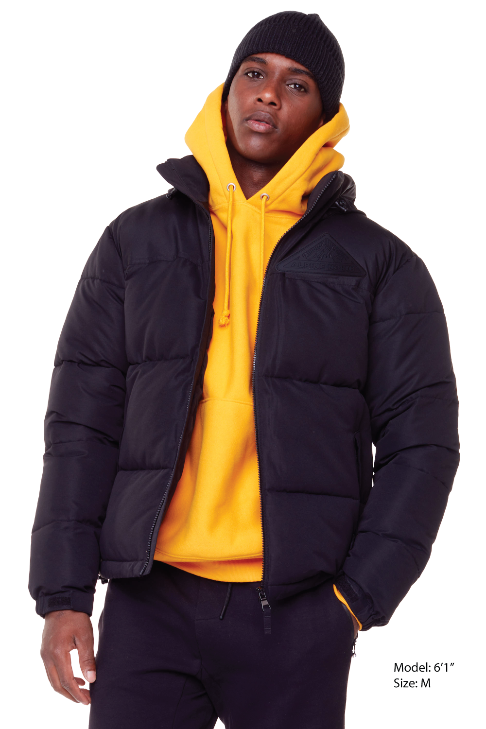 TUKTUT | MEN'S VEGAN DOWN (RECYCLED) PUFFER JACKET, BLACK