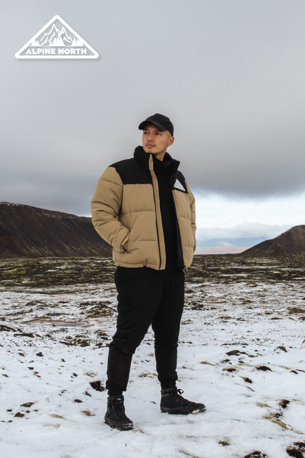 TUKTUT | MEN'S VEGAN DOWN (RECYCLED) PUFFER JACKET, CAMEL