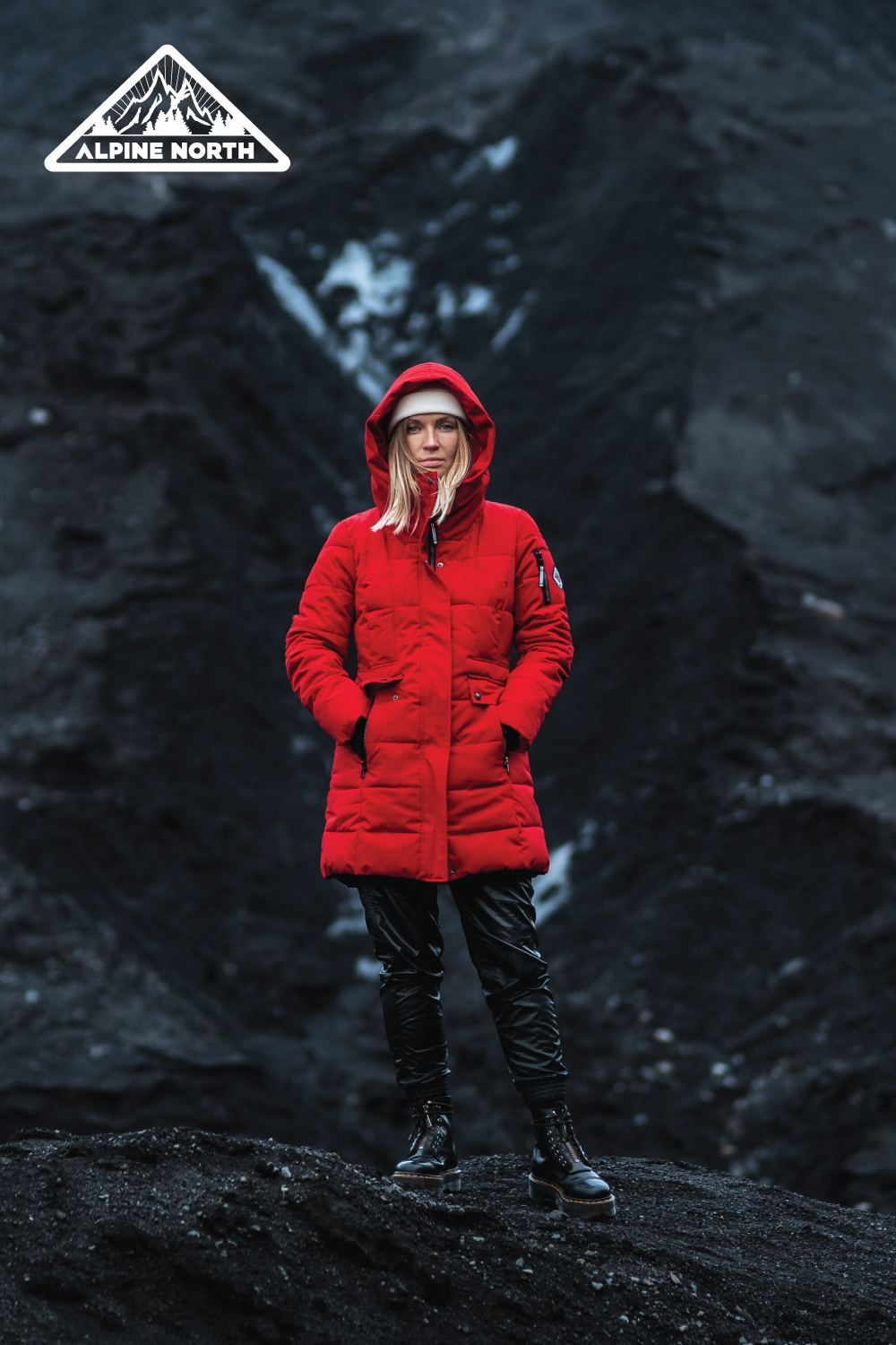 KOOTNEY | WOMEN'S VEGAN DOWN (RECYCLED) MID-LENGTH PARKA, GRAPE