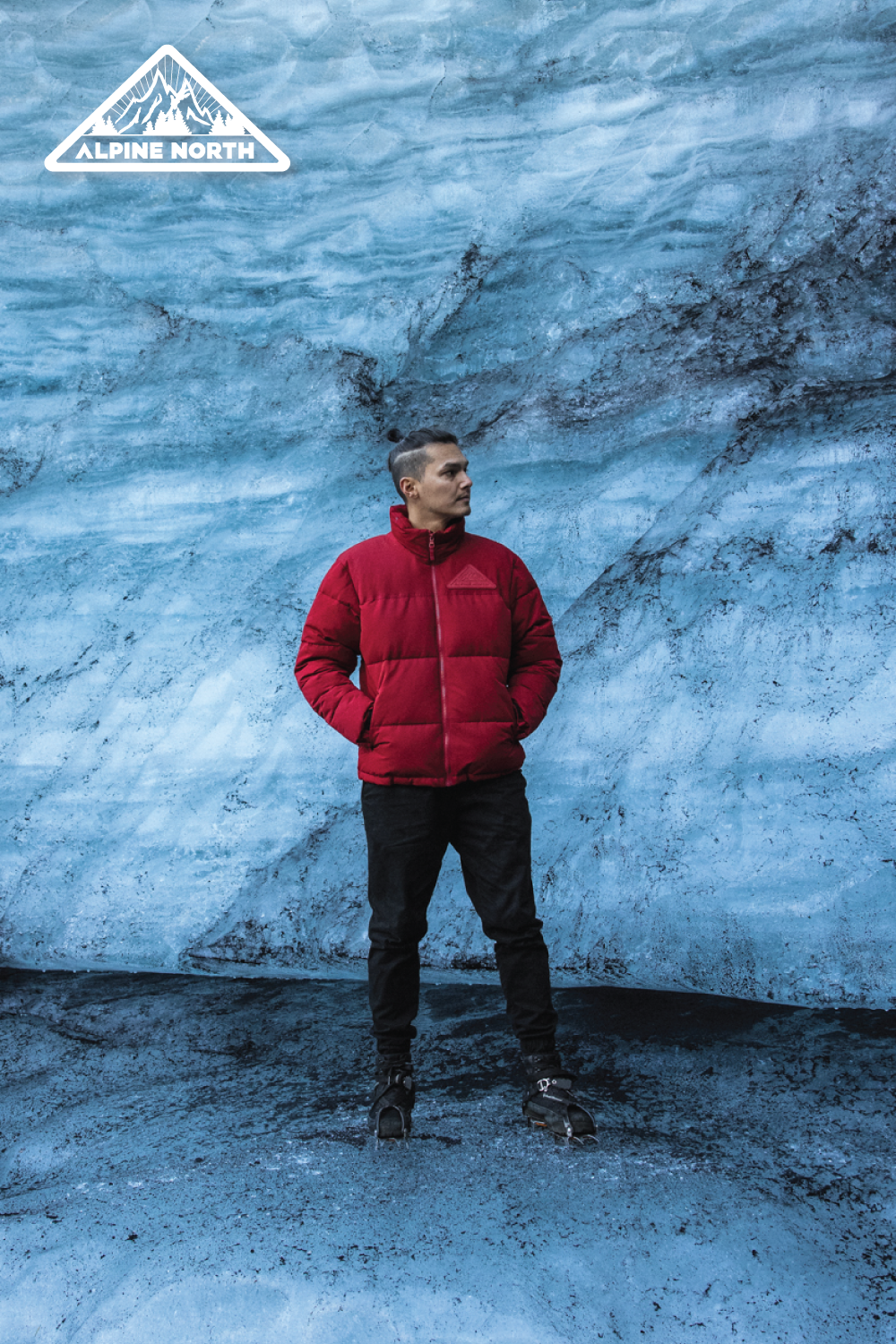 TUKTUT | MEN'S VEGAN DOWN (RECYCLED) PUFFER JACKET, DEEP RED