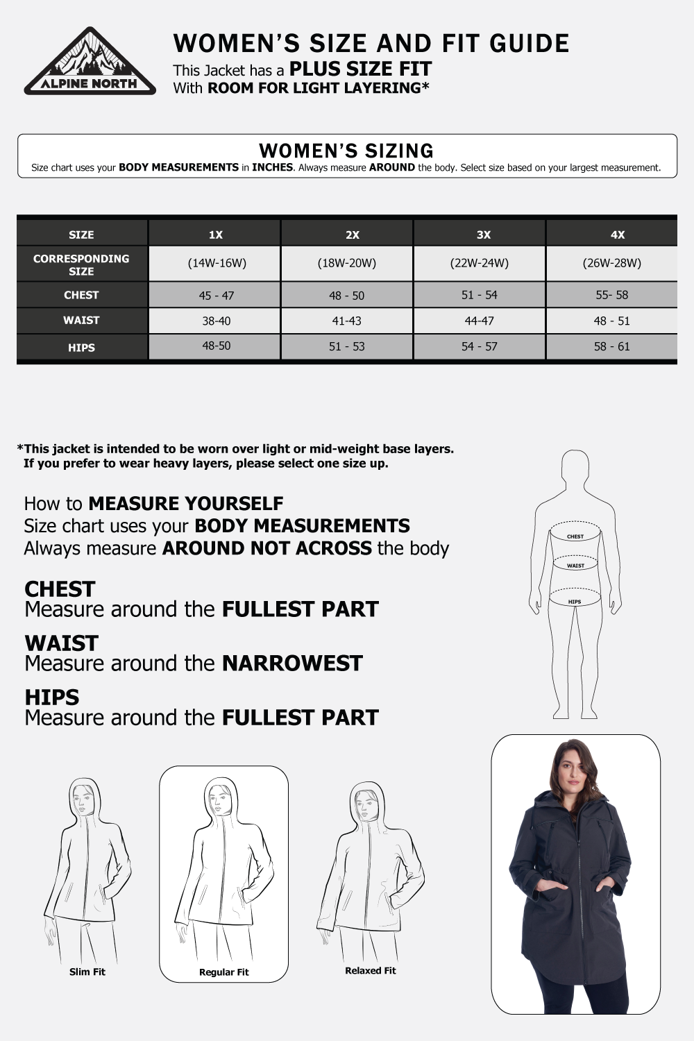KUSAWA PLUS | WOMEN'S DRAWSTRING RAINCOAT, BLACK (PLUS SIZE)