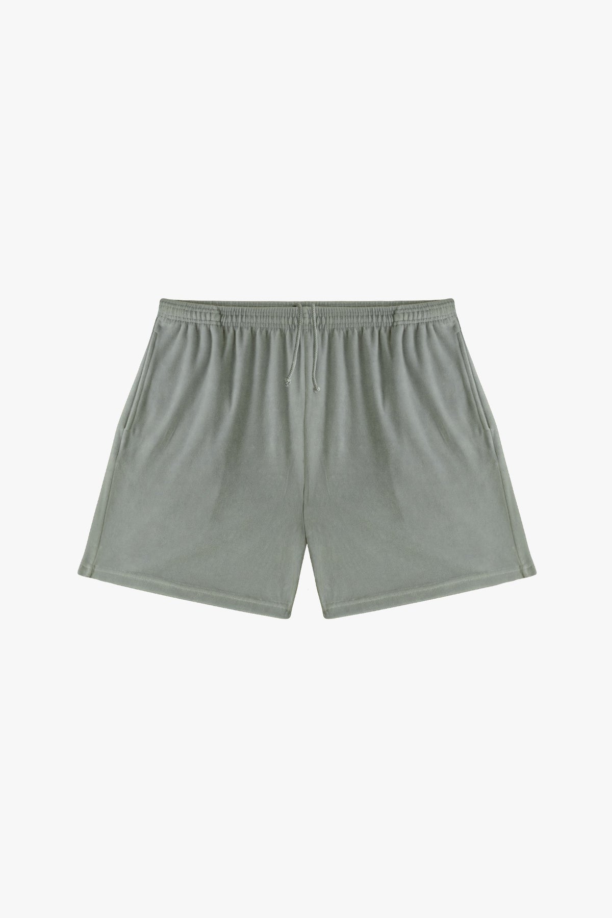 VLR442GD - Garment Dye Velour Mid-Length Wide Short