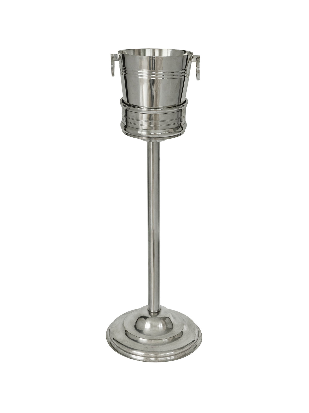 Vintage 1900 Silver Plate Banded Champagne Stand