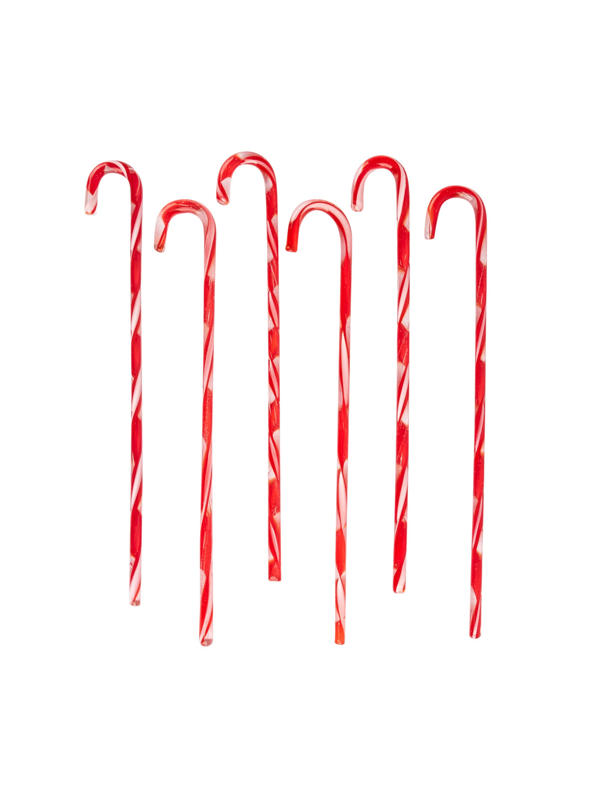 Vintage Candy Cane Glass Cocktail Stirrers