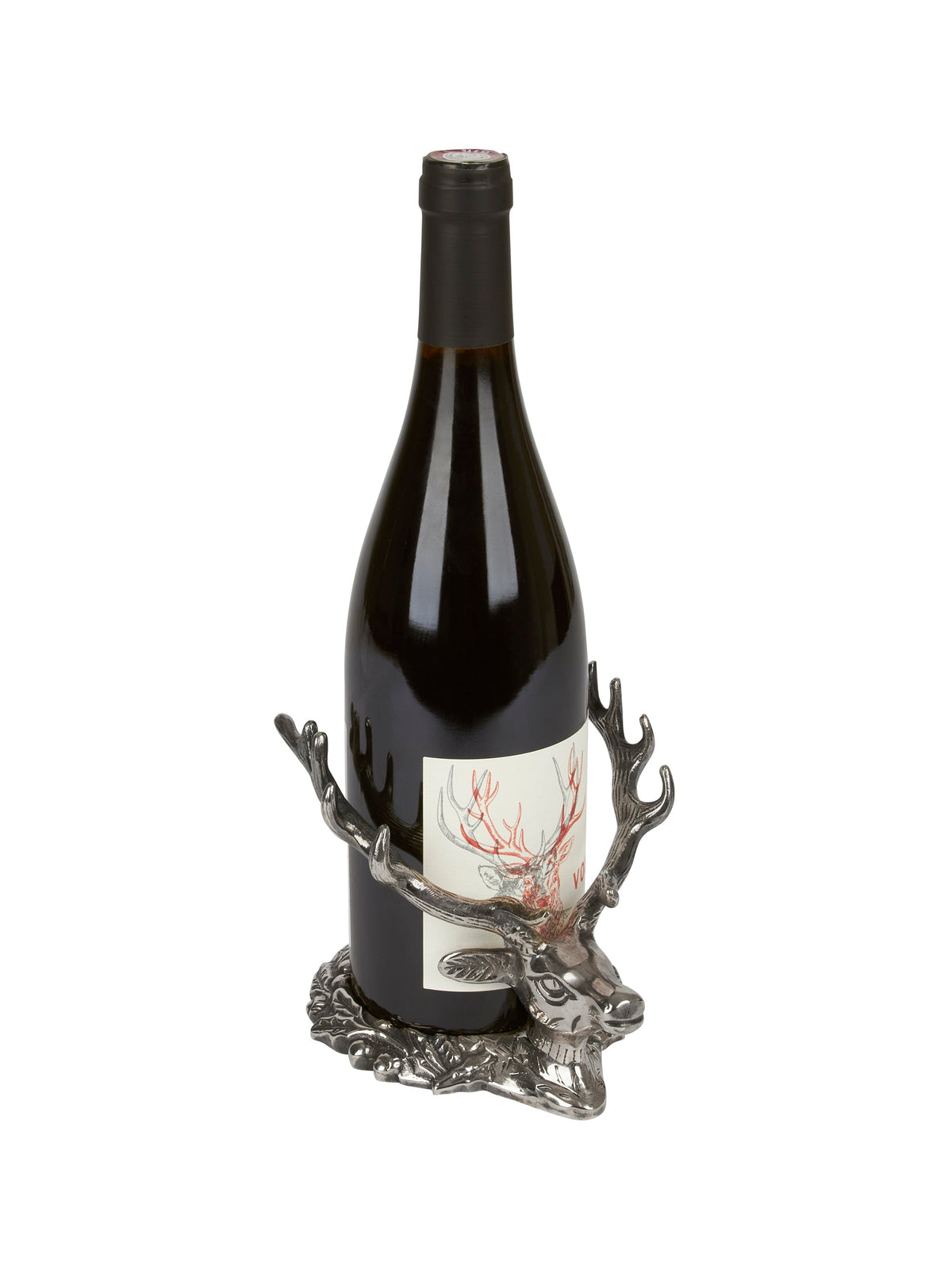 Vintage Stag and Holly Wine Bottle Holder