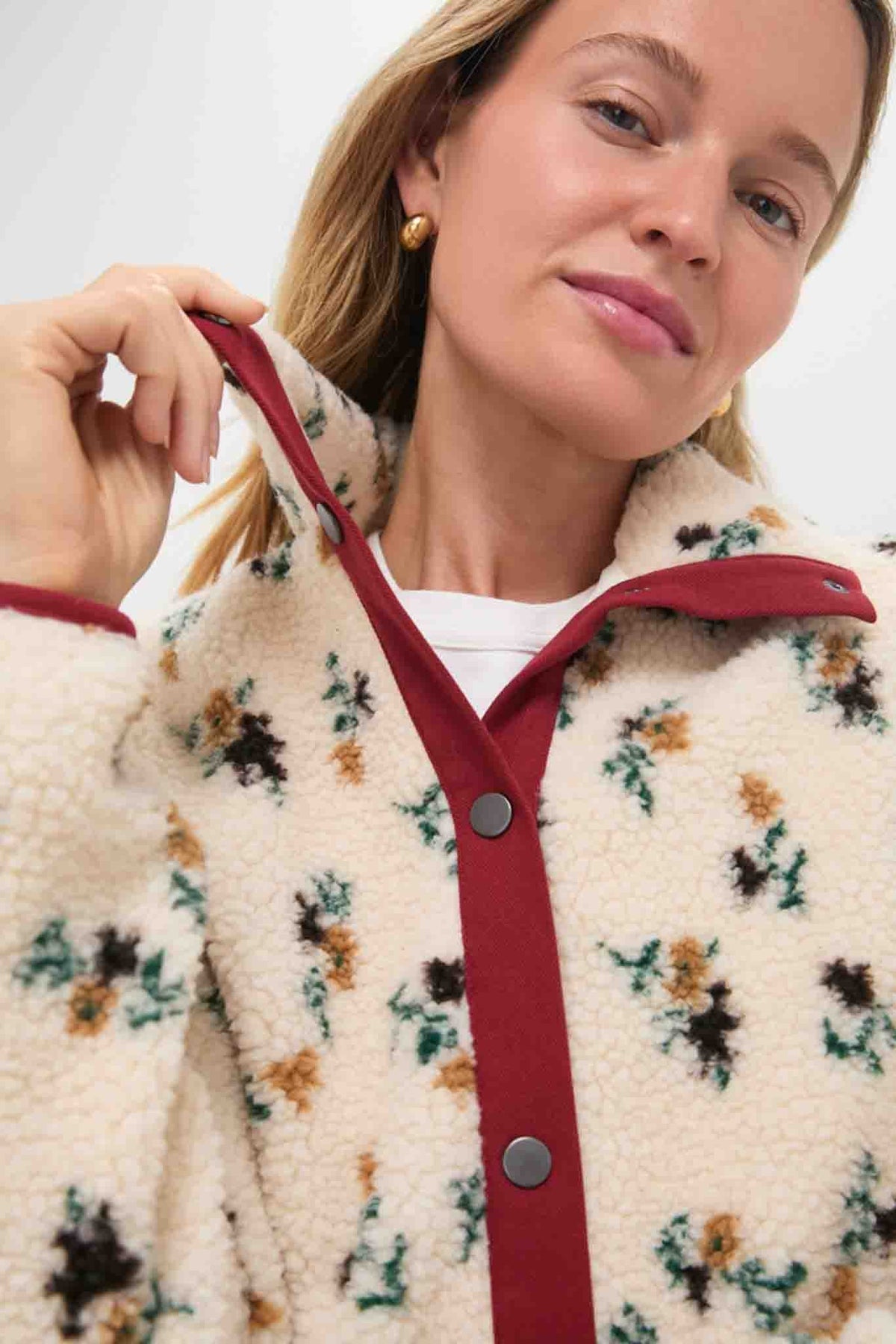 Rust Multi Fleece Aliza Jacket