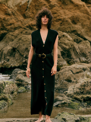 Miramar Linen Duster - Black