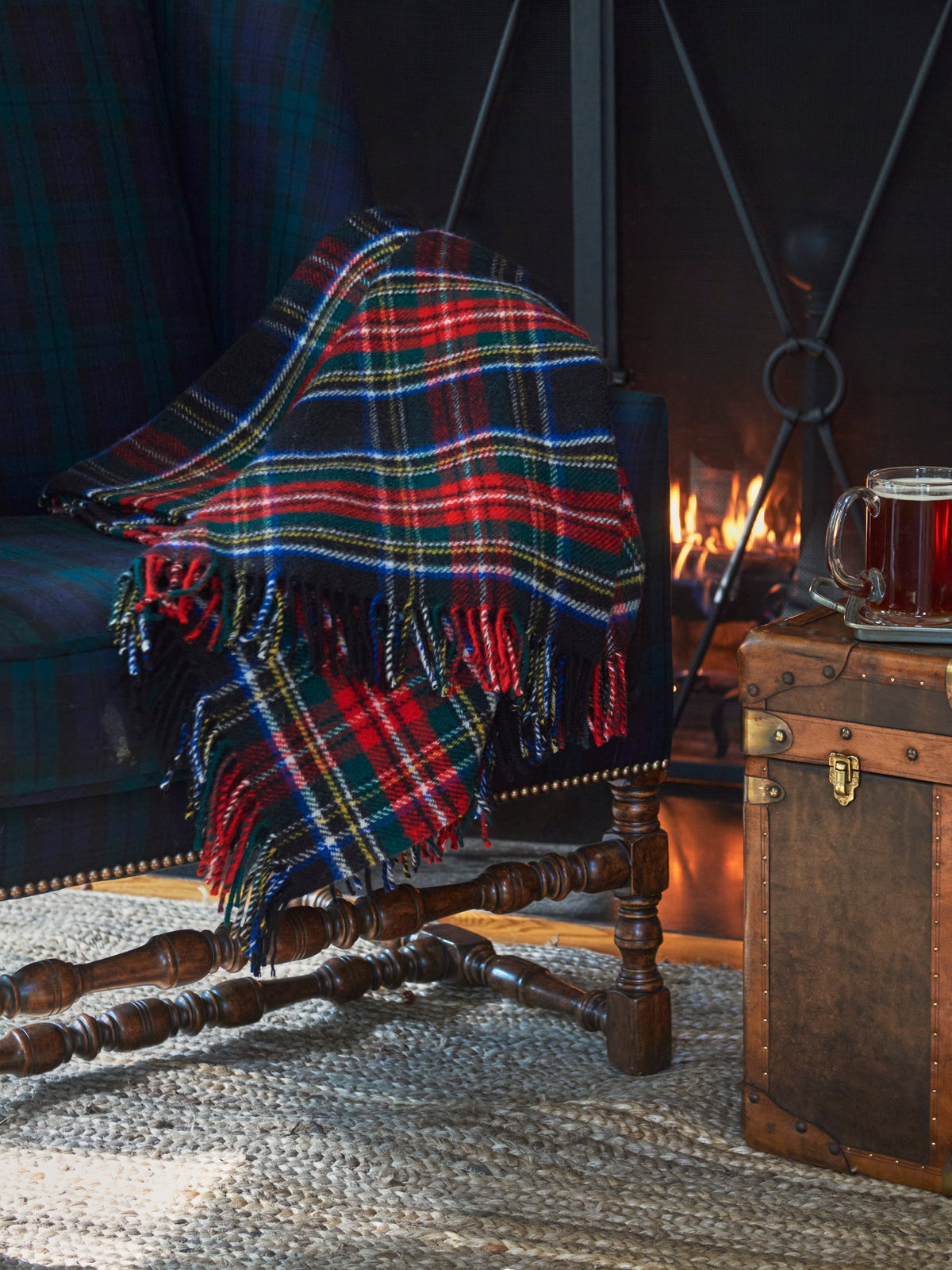 Black Stewart Throw
