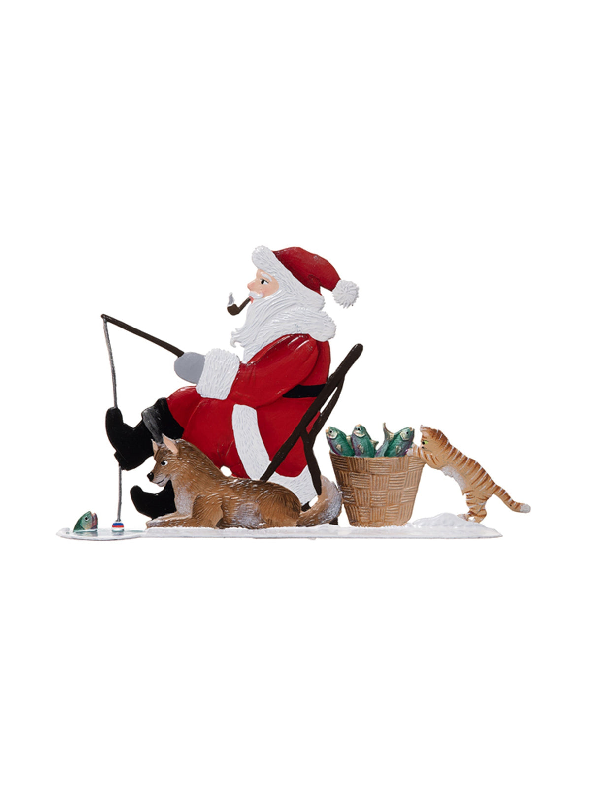 Wilhelm Schweizer Pewter Ice Fishing Santa