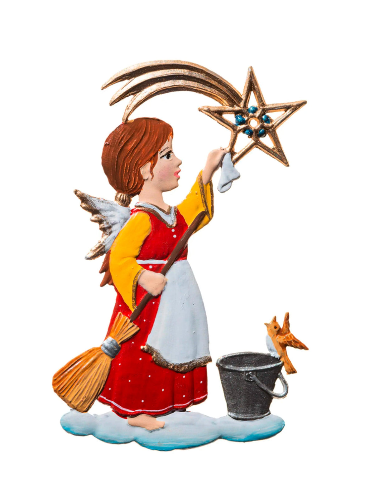 Wilhelm Schweizer Pewter Angel Star Polisher Ornament