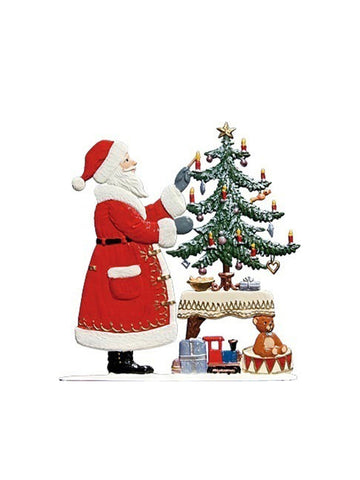 Wilhelm Schweizer Pewter Santa Decorating Tree