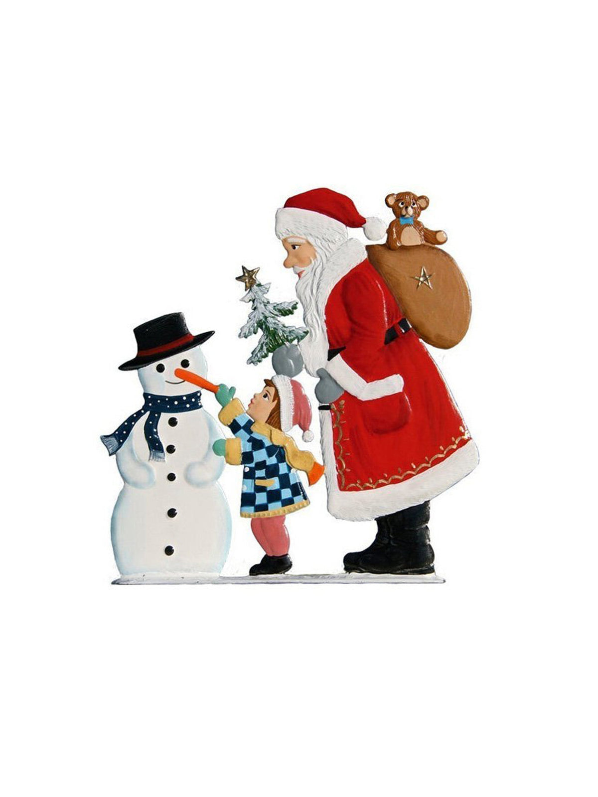 Wilhelm Schweizer Pewter Santa with Snowman