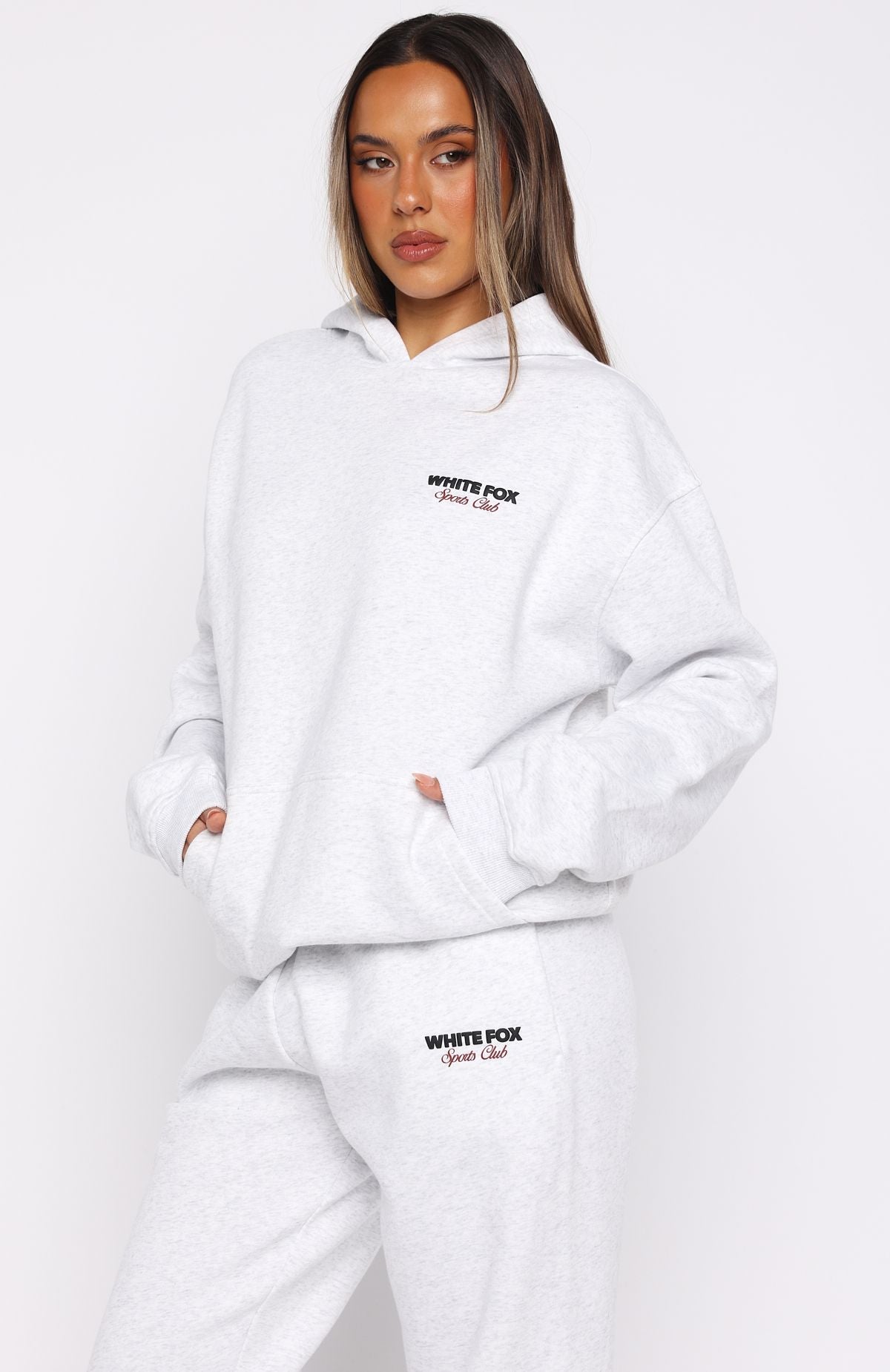 Club 14 Izzy Oversized Hoodie Grey Marle