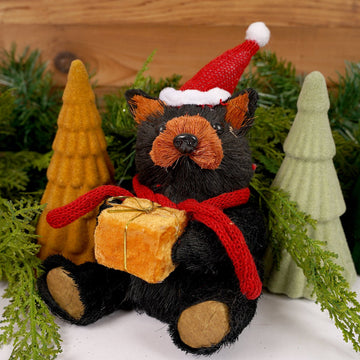 Red Scarf Sitting Bear Ornament