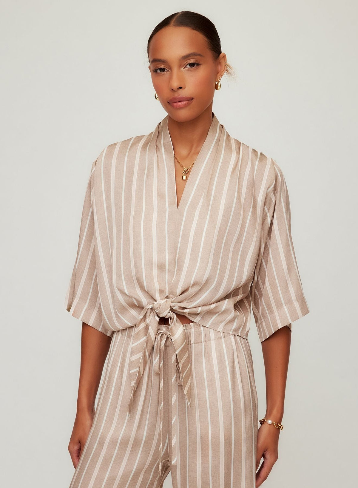 BERNICE TIE-FRONT BLOUSE