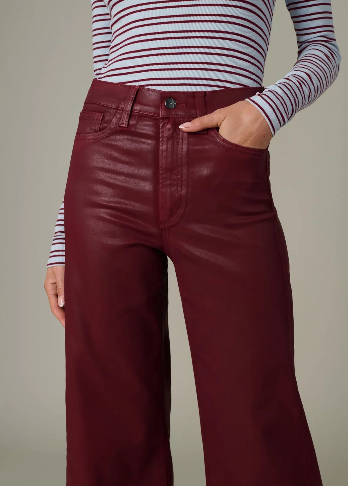 THE MIA WIDE LEG ANKLE COATED
