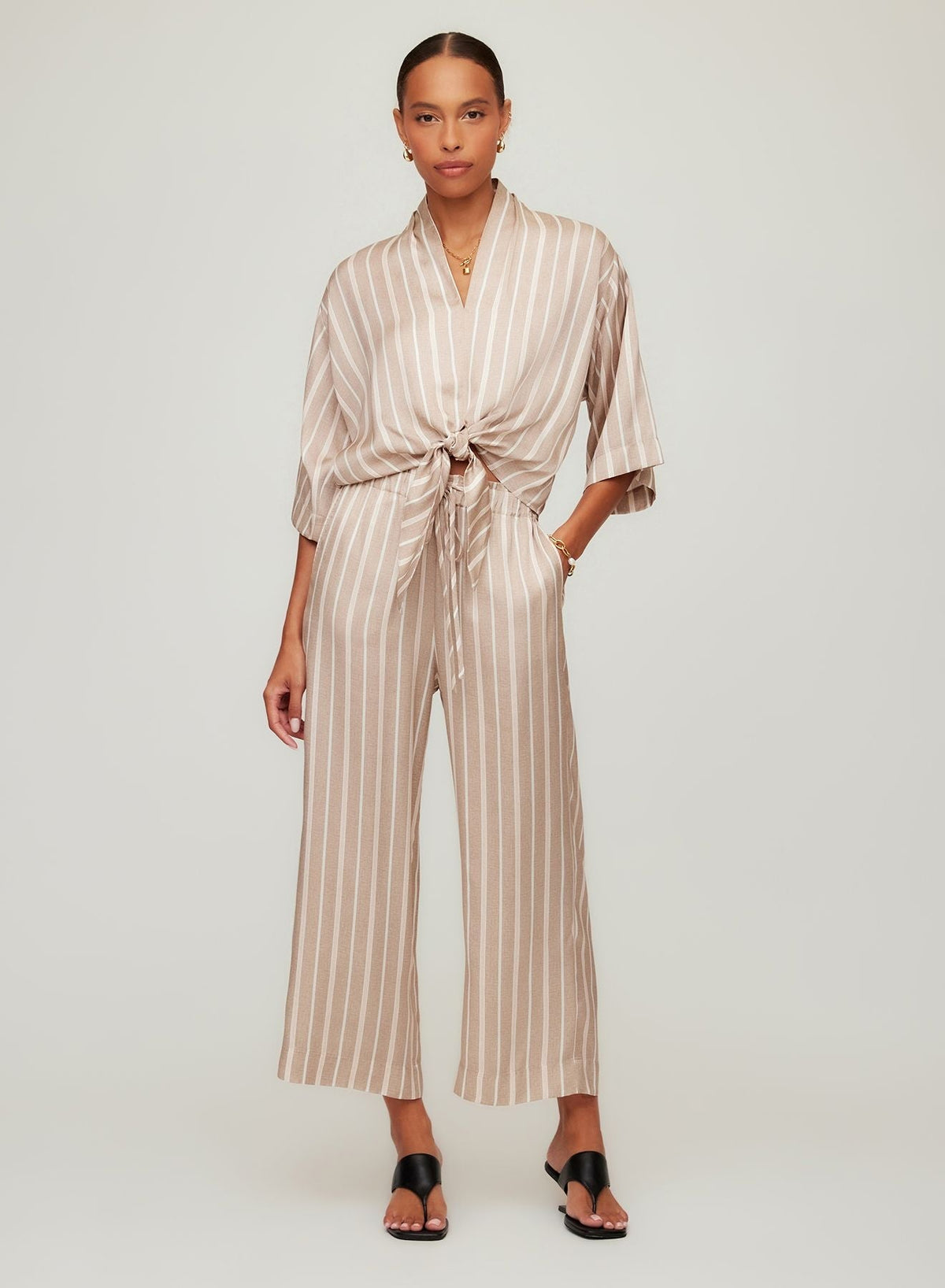 BERNICE TIE-FRONT BLOUSE