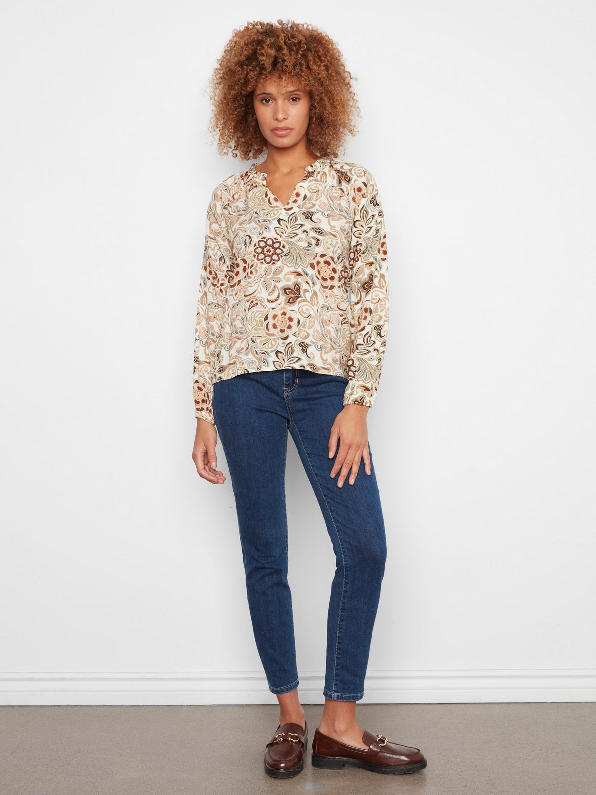 Printed Popover Blouse - Tapestry