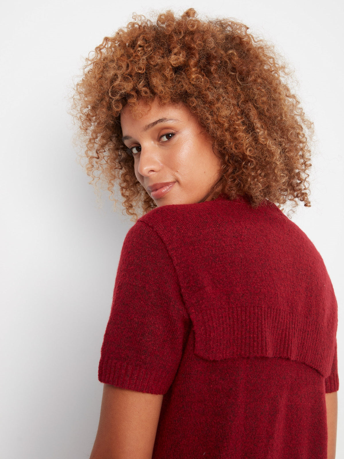 Short Sleeve Sweater With Sleeve Detail - Equestrian