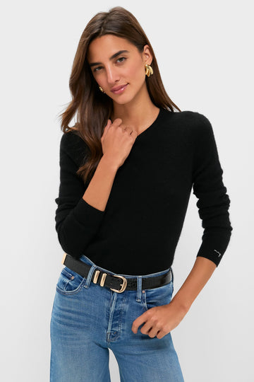 Black Cashmere Elizabeth Crewneck