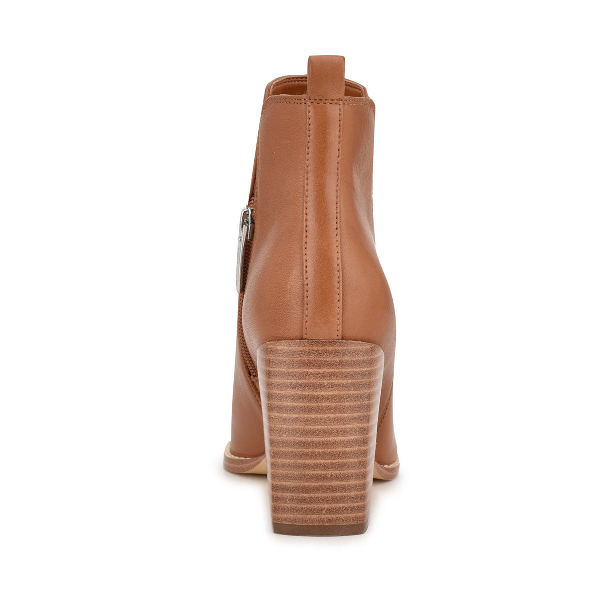 Birds Block Heel Leather Booties
