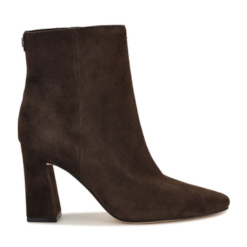 Reraye Block Heel Ankle Leather Booties