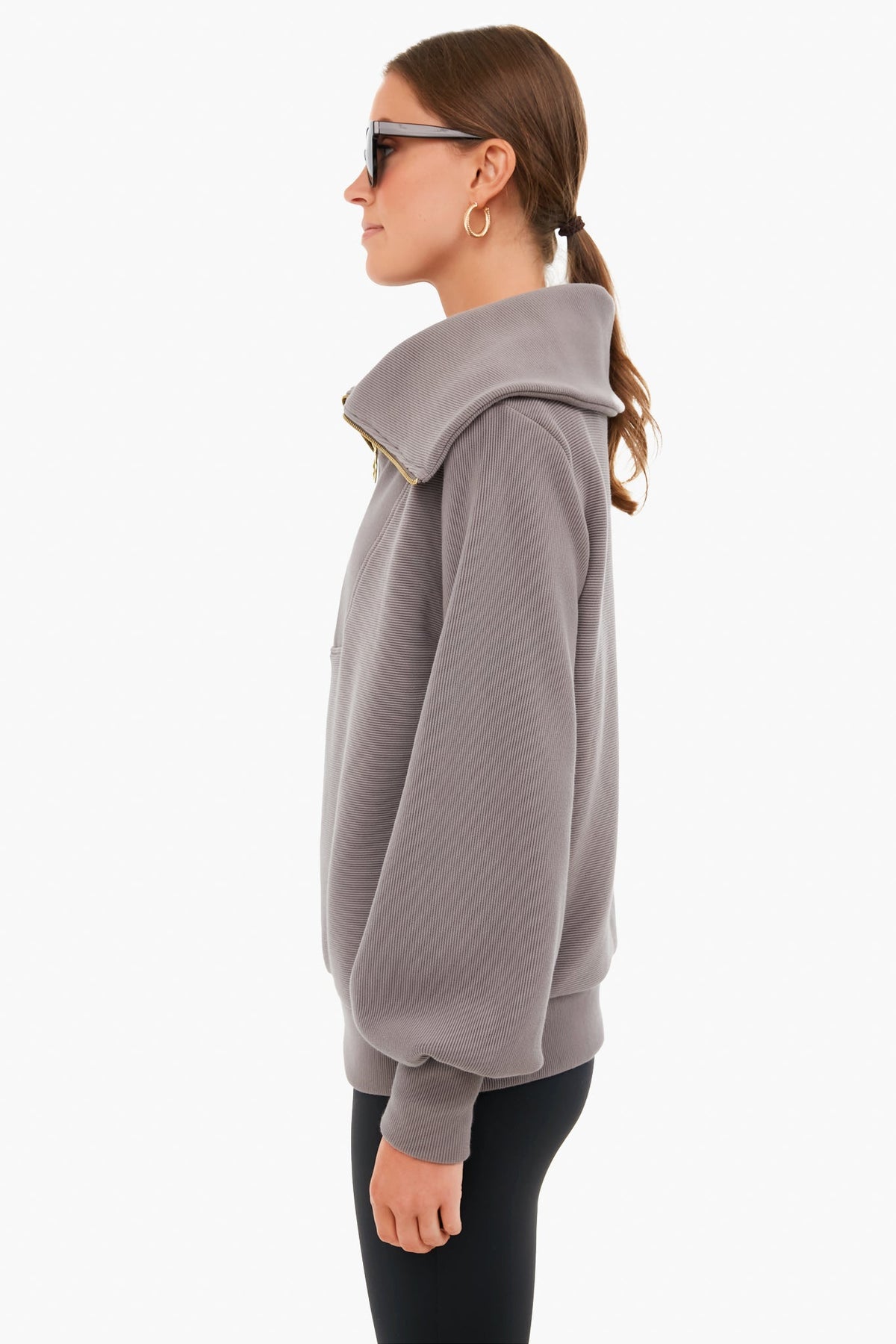 Deep Charcoal Vine Half Zip