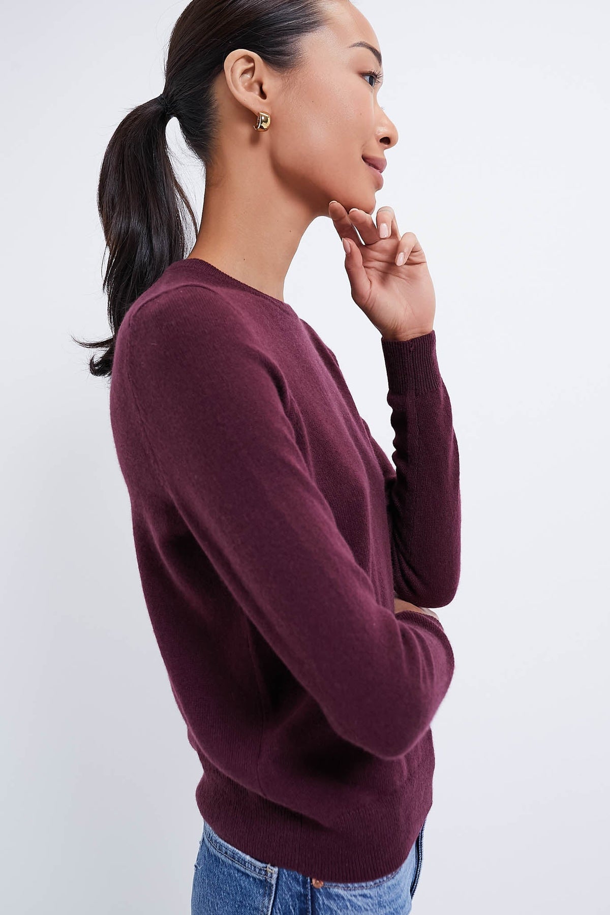 Winetasting Cashmere Elizabeth Crewneck