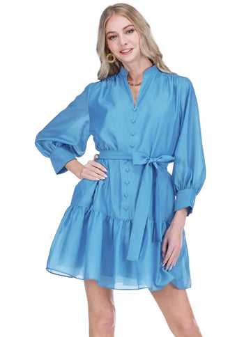 FRONT SPLIT BUTTONS DRESS