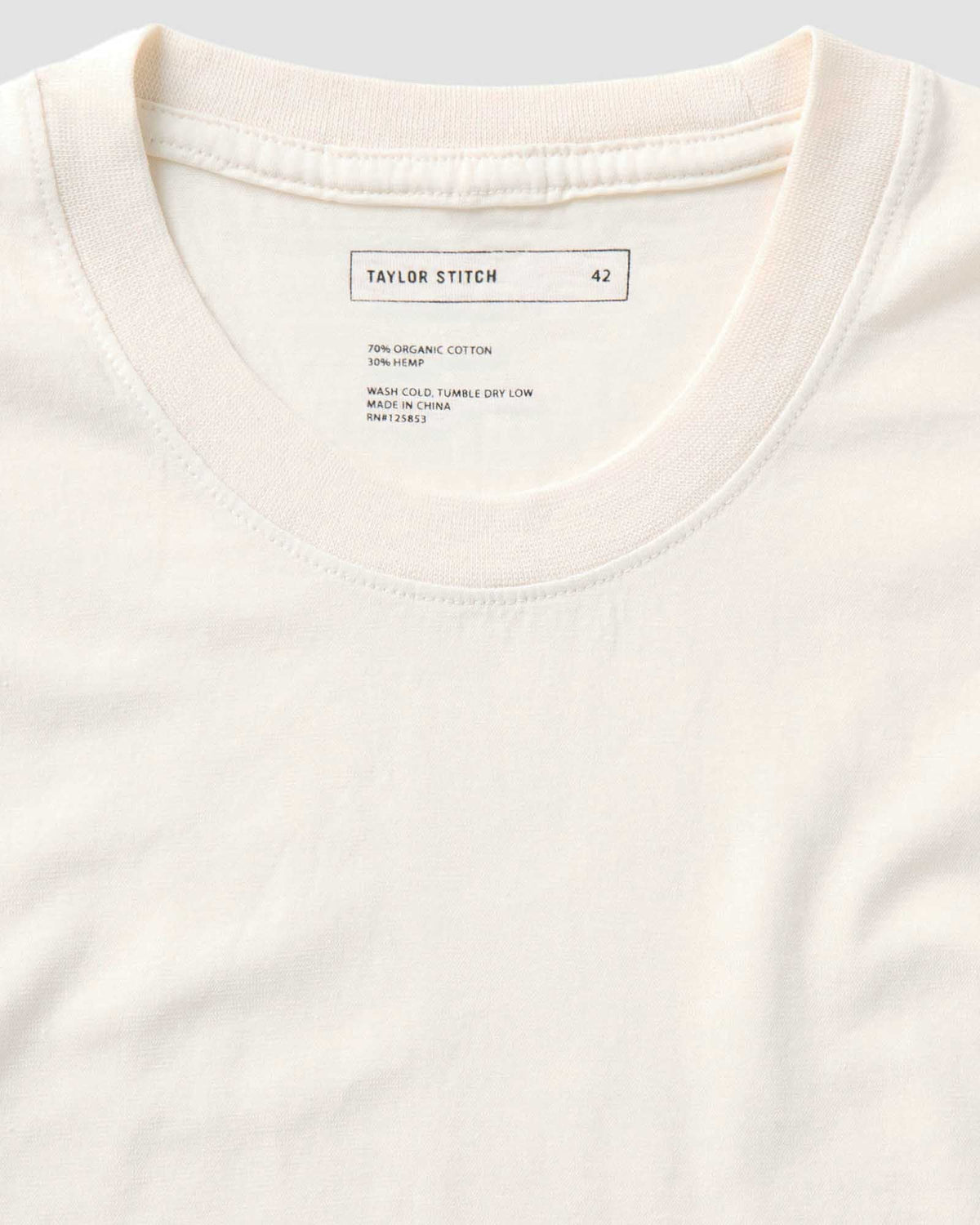 The Cotton Hemp Tee in Vintage White