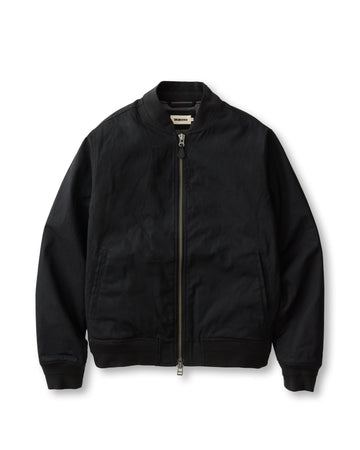 The Insulated Bomber Jacket in Coal Dry Wax