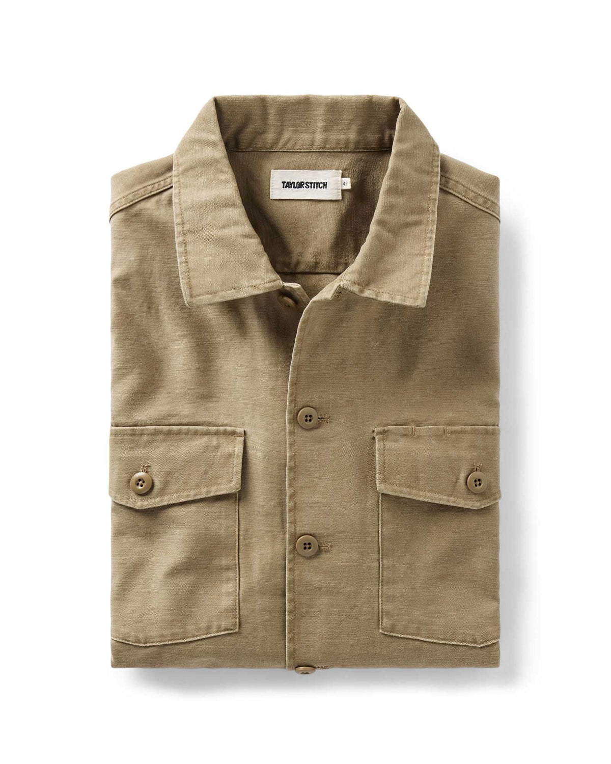 The Surplus Shirt in Field Khaki Reverse Sateen