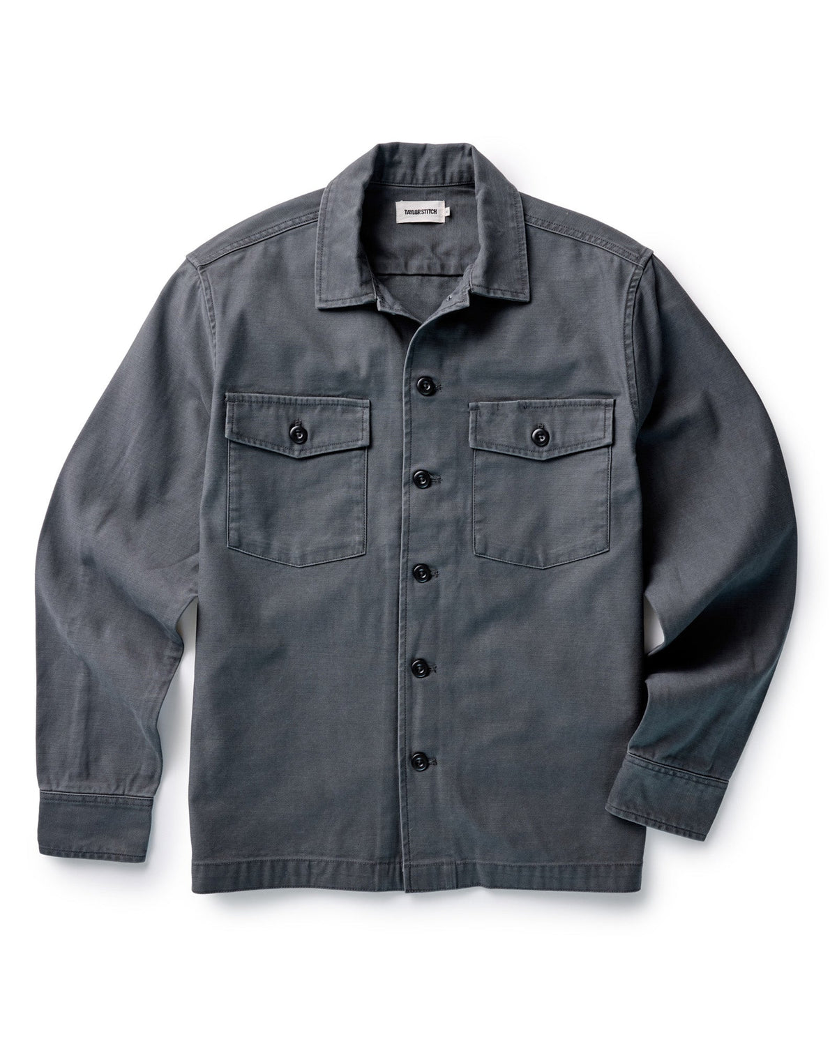The Surplus Shirt in Faded Black Reverse Sateen