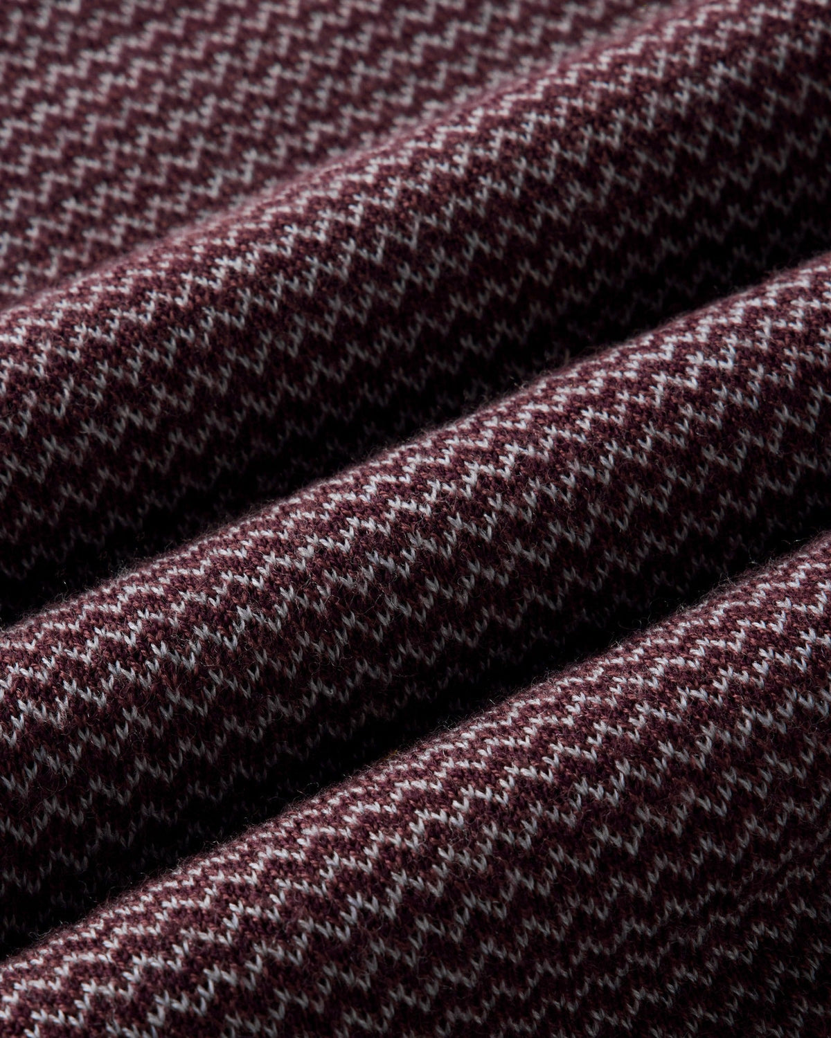 The Newton Sweater Polo in Burgundy Birdseye Merino