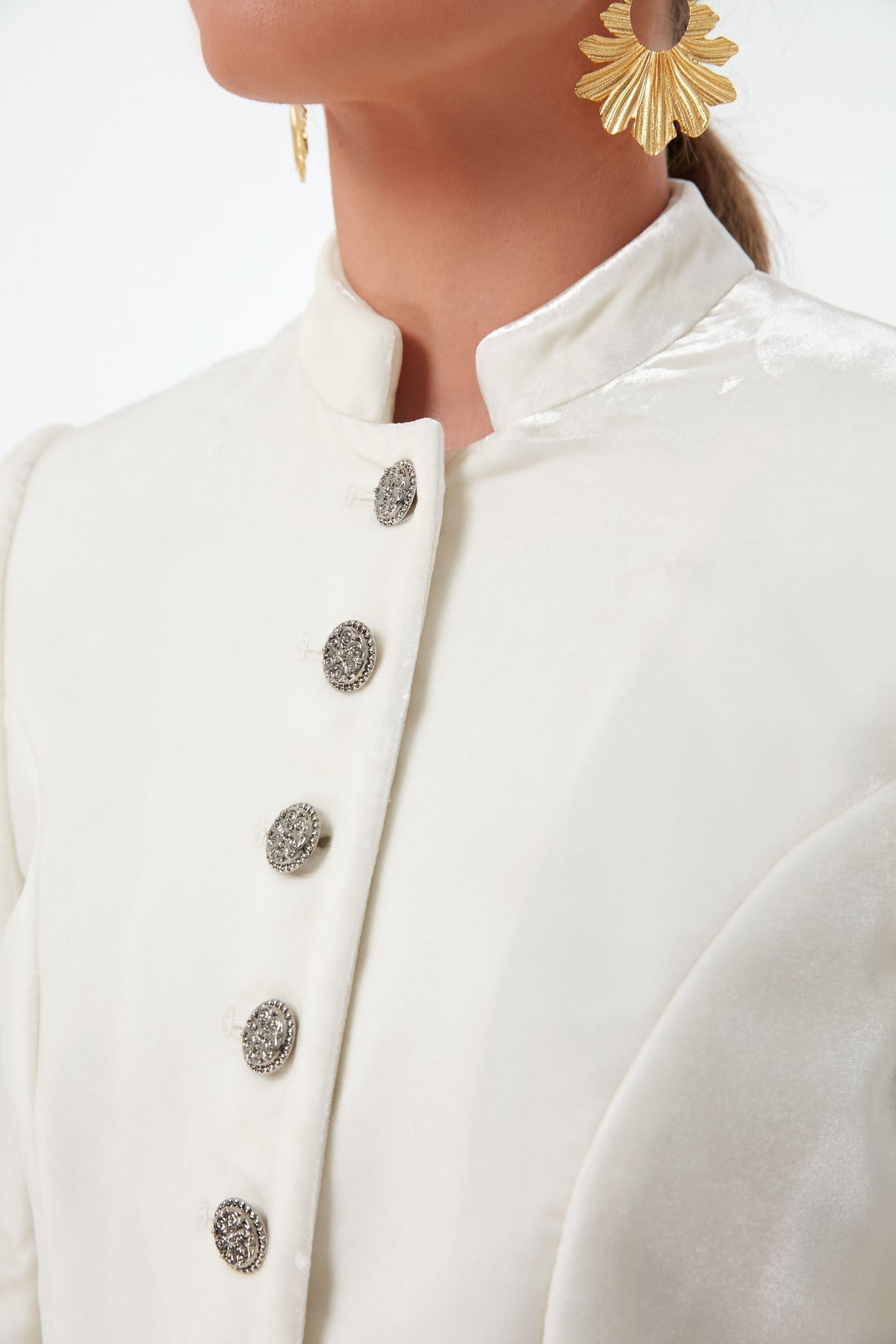 Ivory Velvet Annabelle Bride Jacket