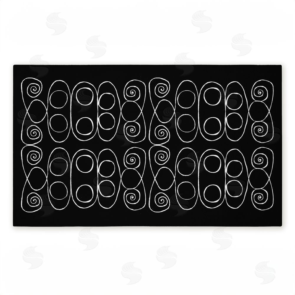 El Perkin | Swirling Spiral Elementals Non-Woven Door Mat
