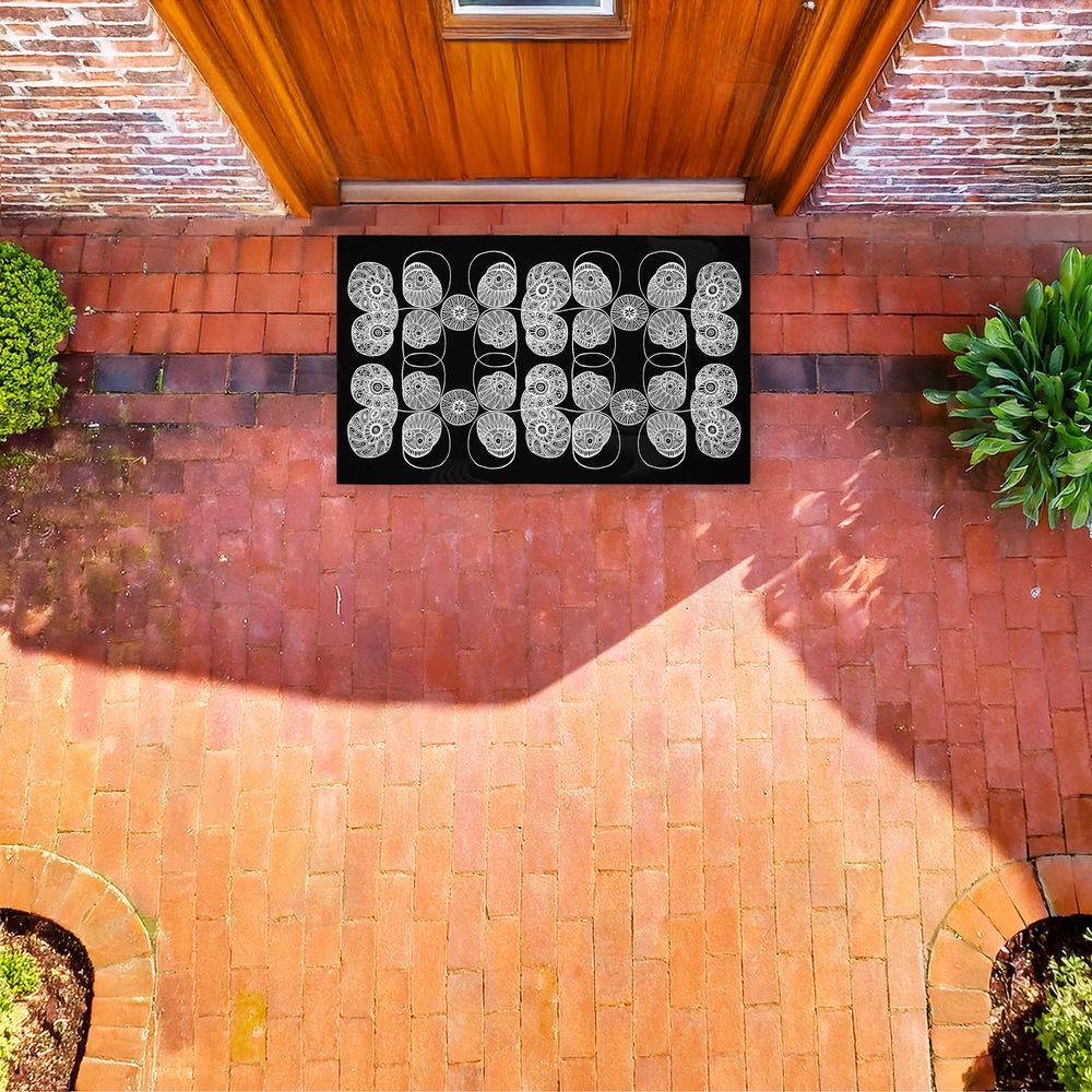 El Perkin | Patterned Elemental Shapes Non-Woven Door Mat