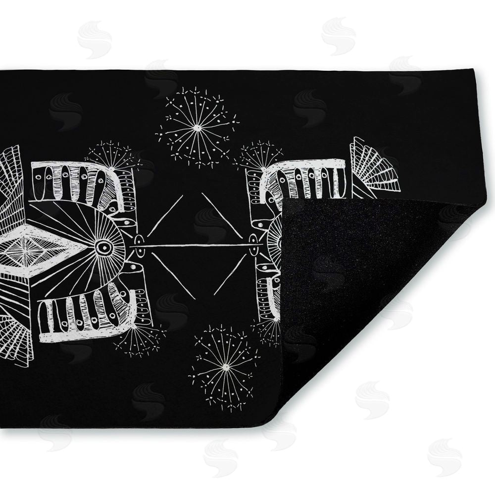 El Perkin | Geometric Fractal Elements Non-Woven Door Mat