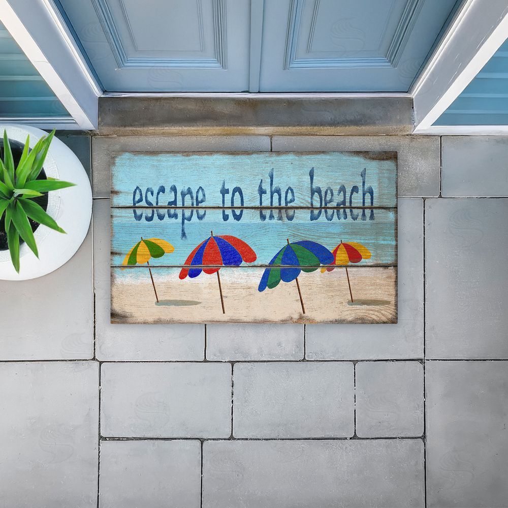 Gail Fraser | Rustic Escape To Beach Non-Woven Door Mat
