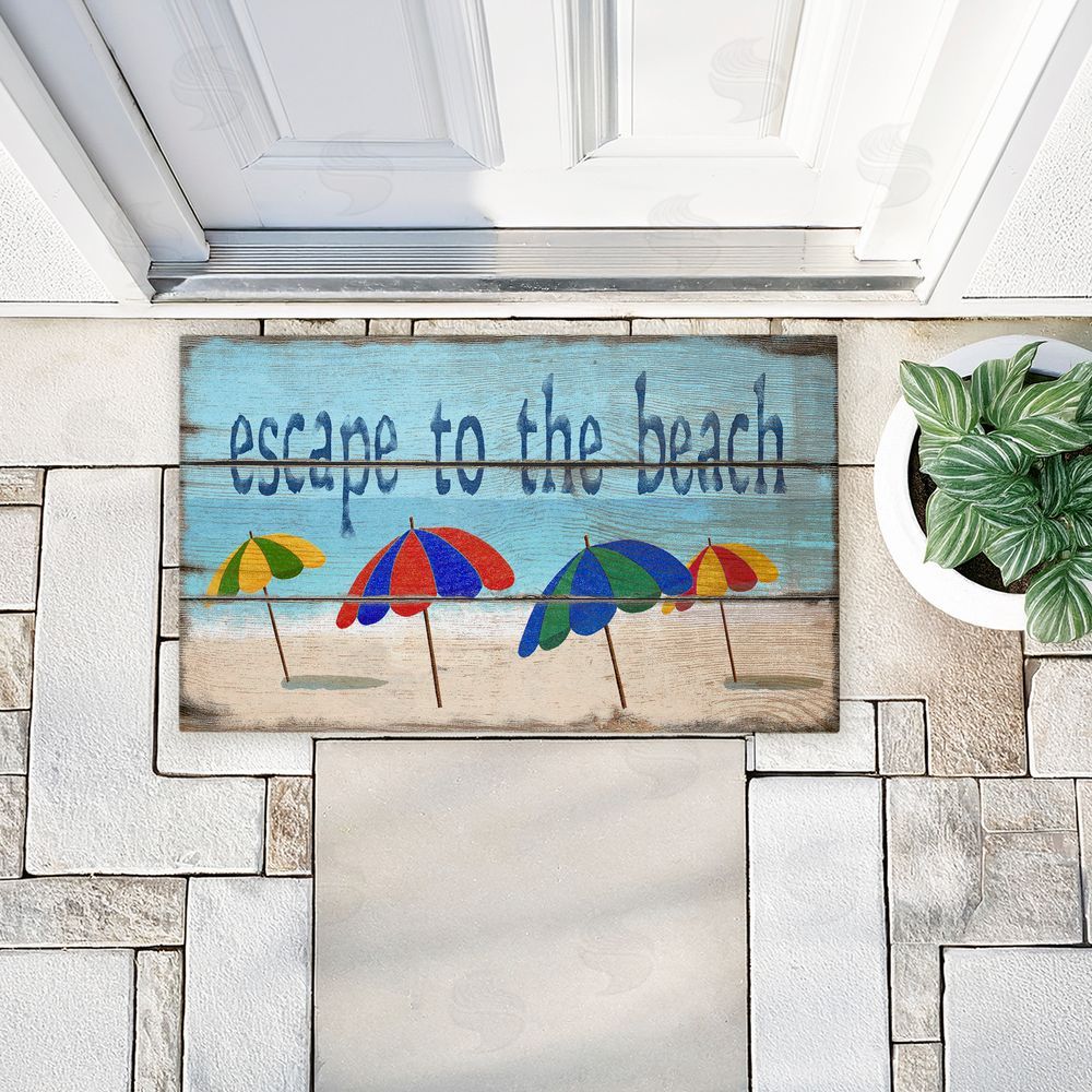Gail Fraser | Rustic Escape To Beach Non-Woven Door Mat