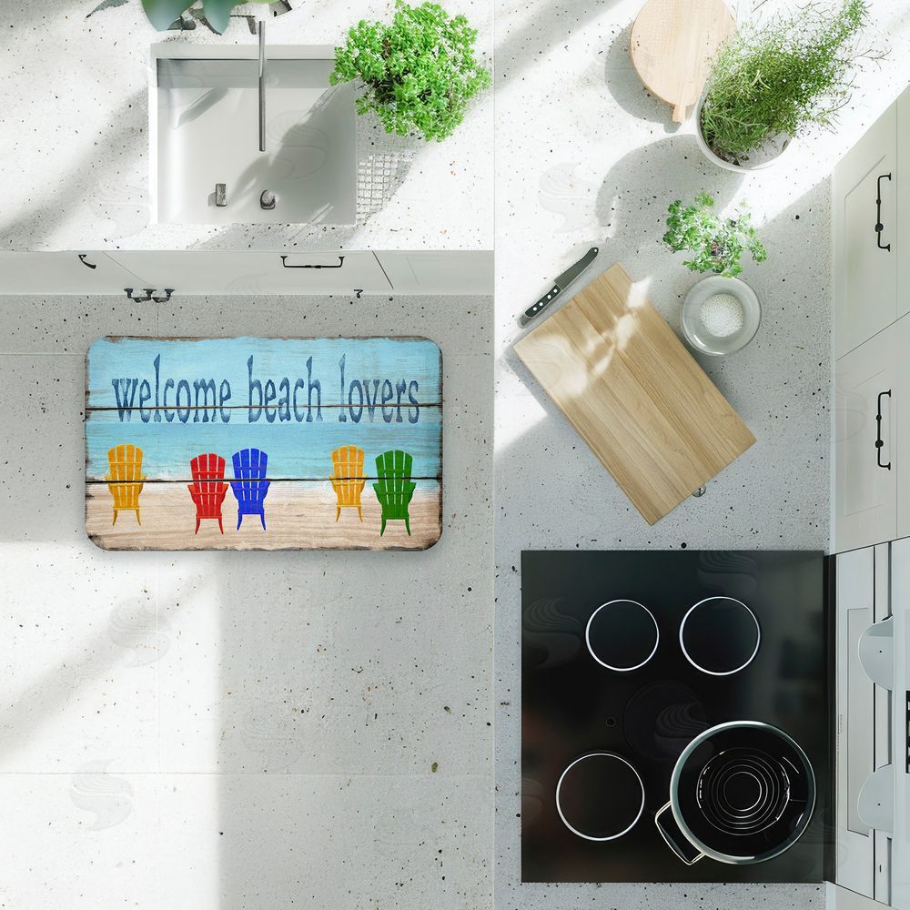 Gail Fraser | Rustic Welcome Beach Lovers Anti-Fatigue Mat