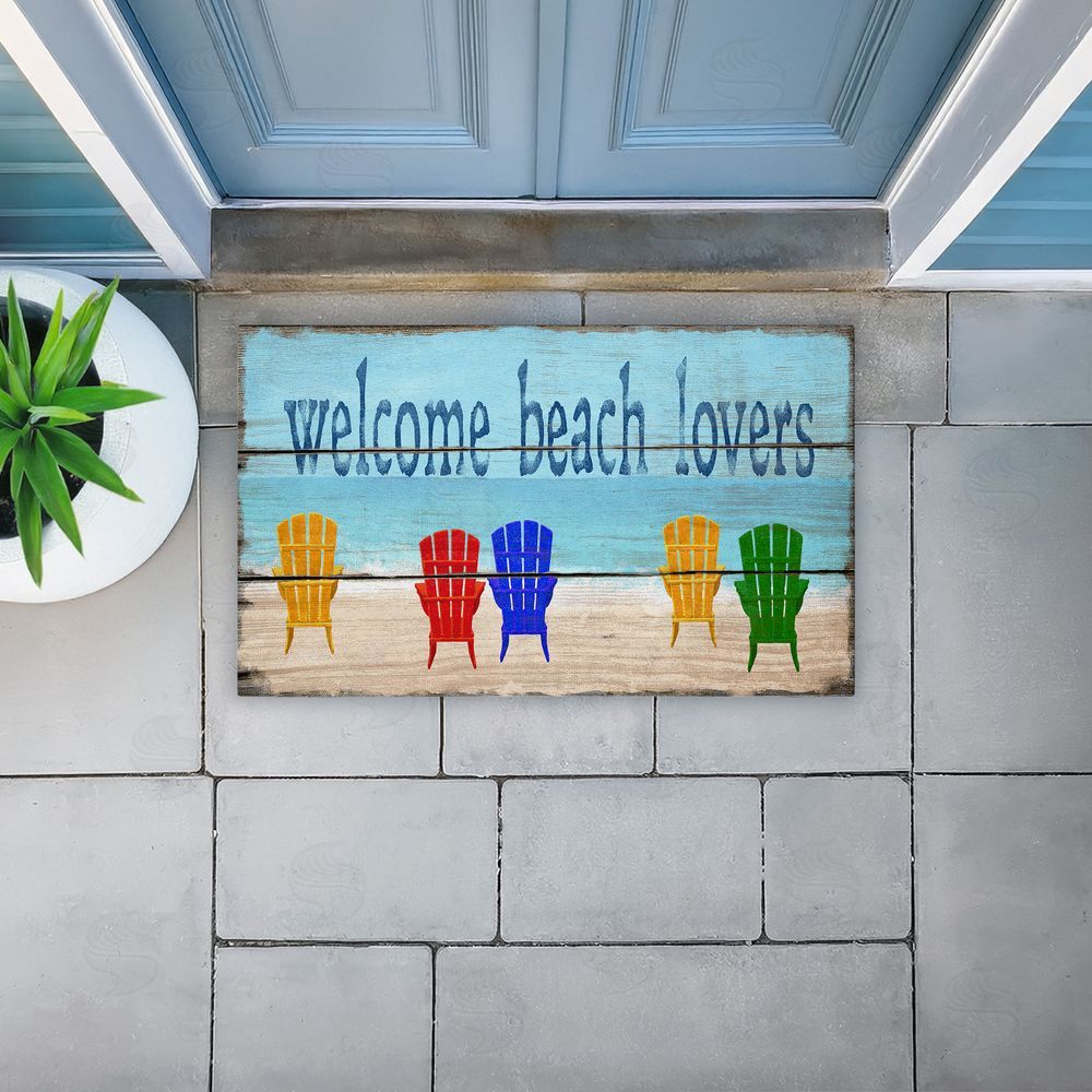 Gail Fraser | Rustic Welcome Beach Lovers Non-Woven Door Mat
