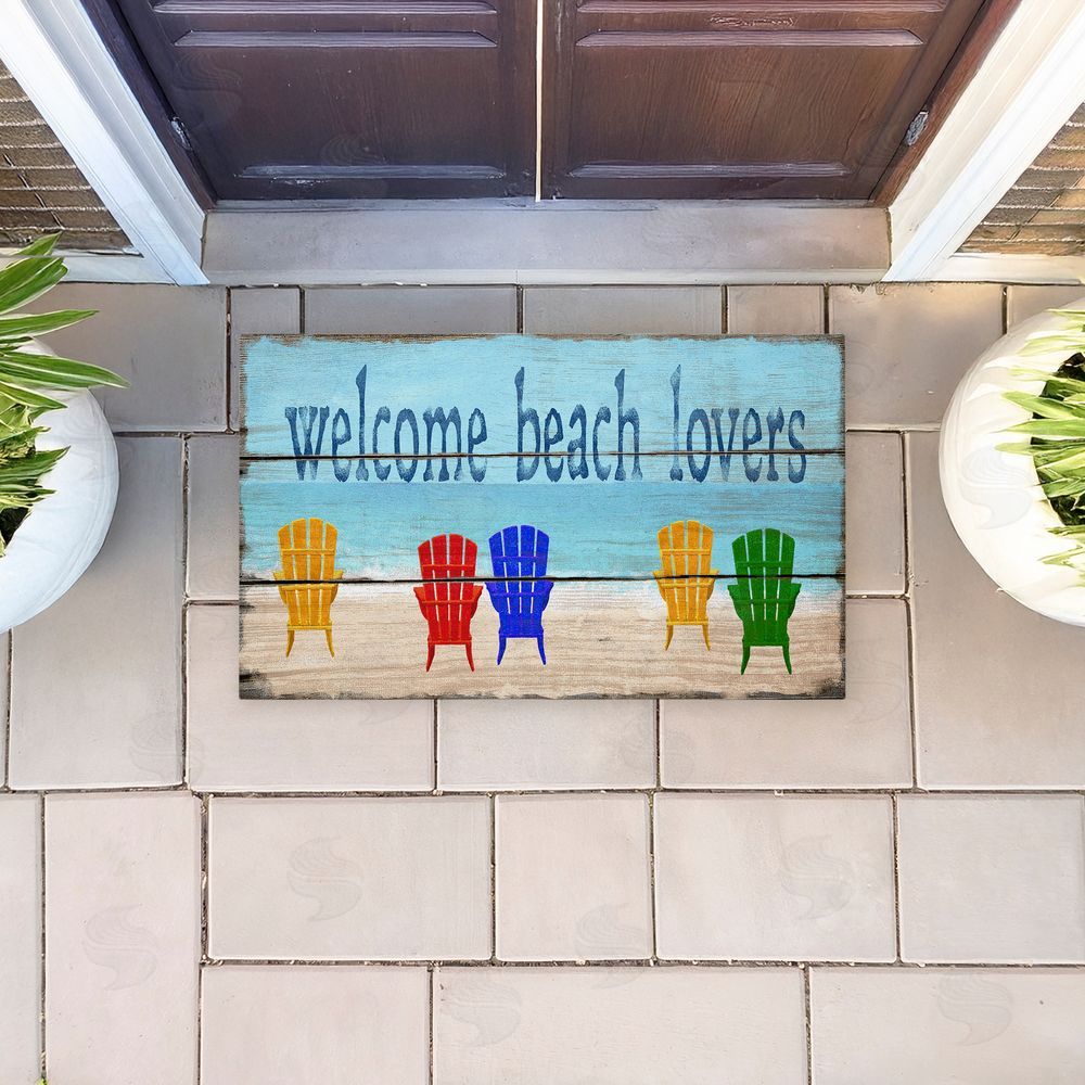 Gail Fraser | Rustic Welcome Beach Lovers Non-Woven Door Mat