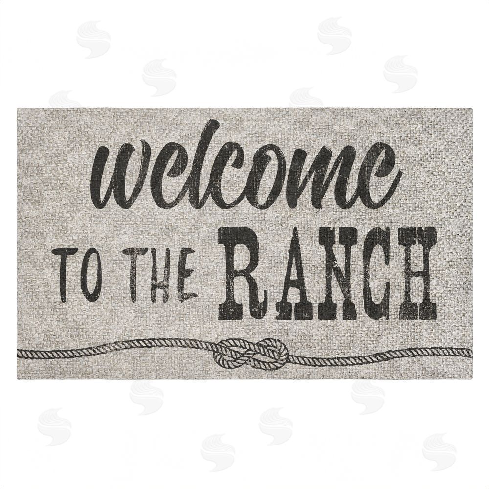 CAD Designs | Welcome To Ranch Entry Faux Sisal Door Mat