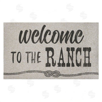 CAD Designs | Welcome To Ranch Entry Faux Sisal Door Mat