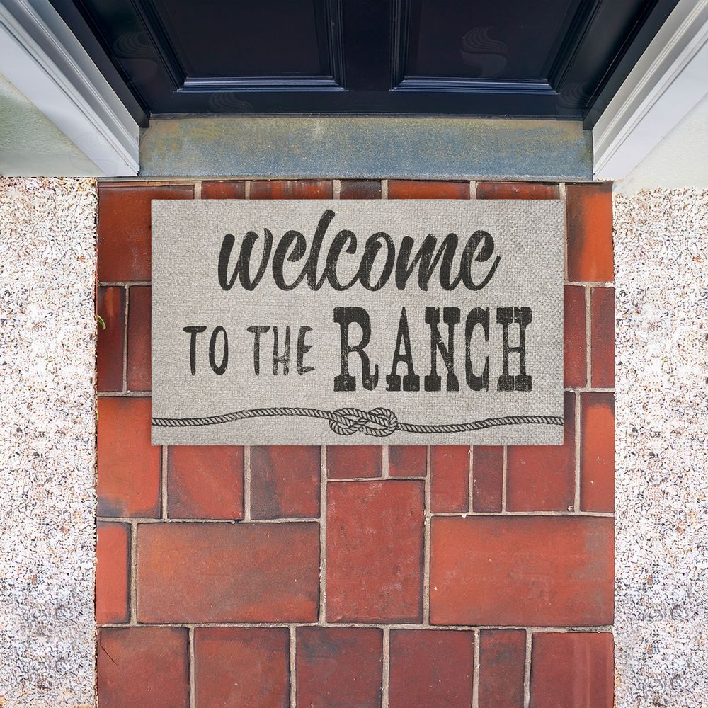 CAD Designs | Welcome To Ranch Entry Faux Sisal Door Mat